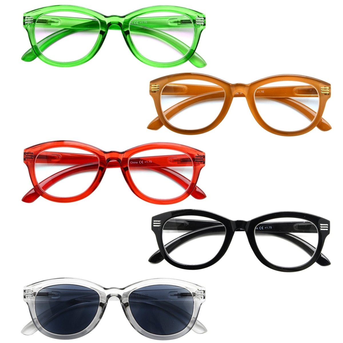 5 Pack Stylish Cat-eye Reading Glasses R2107